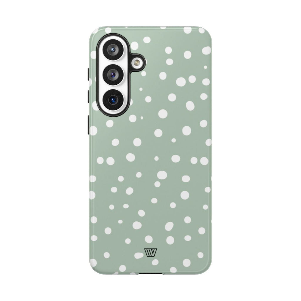 PASTEL GREEN DOTS | Tough Phone Case