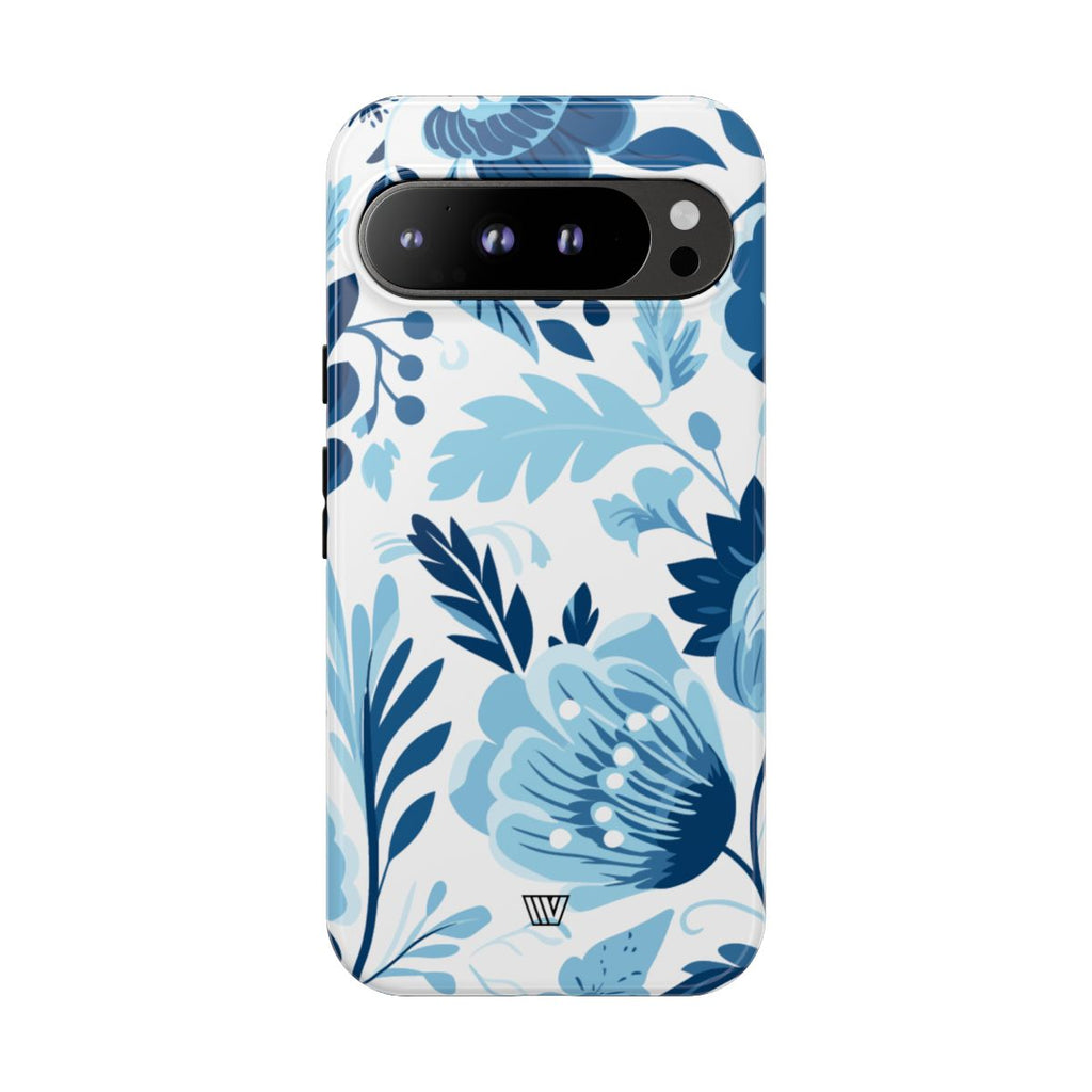 BLUE WHITE FLOWERS | Tough Phone Case