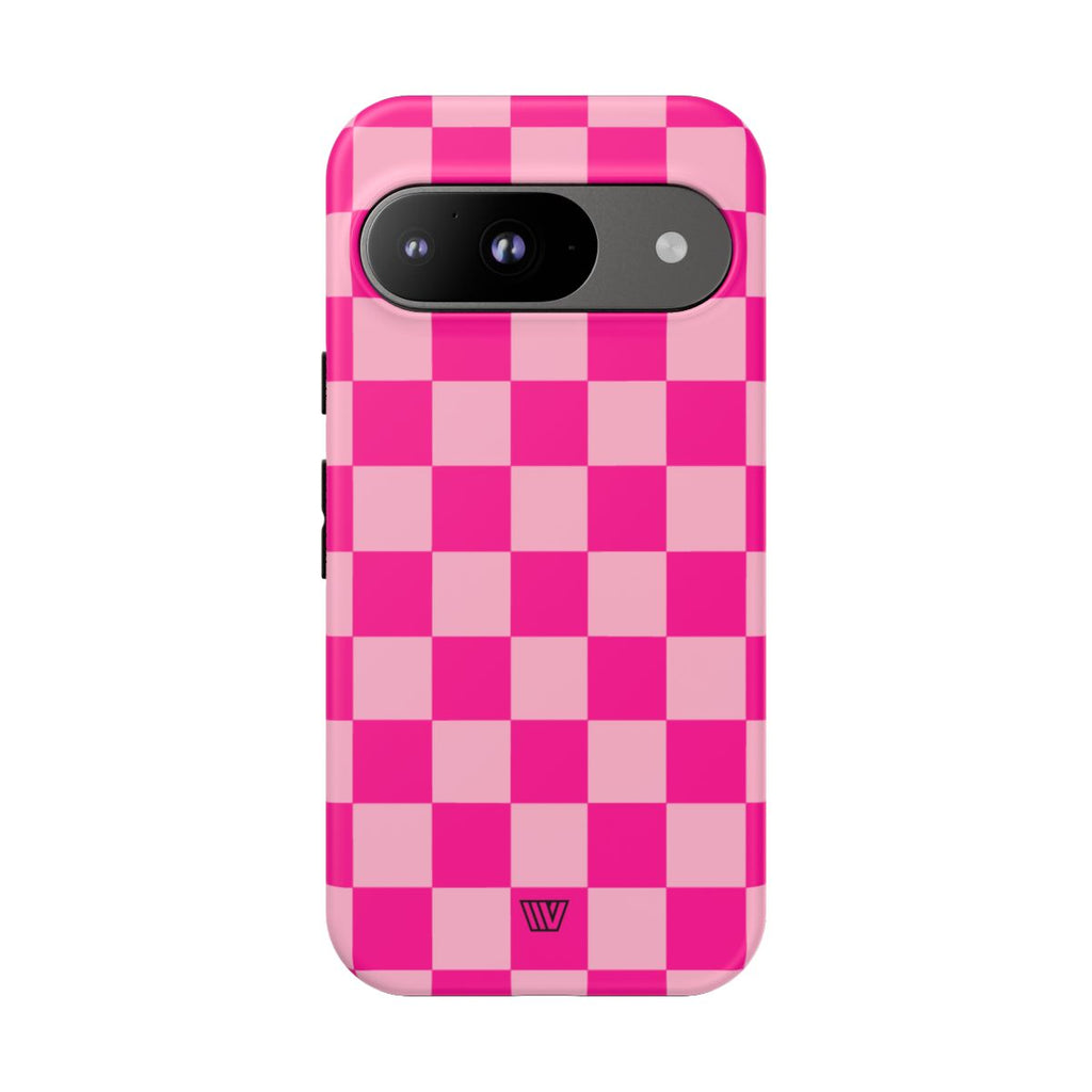 HOT PINK CHECKERBOARD | Tough Phone Case