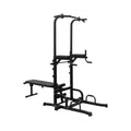 Rovix Power Tower Heavy-Duty Multi-Functional Dip Station With Bench, Pull Up Bar, And Adjustable Height For Home Gyms (SAK64327)
