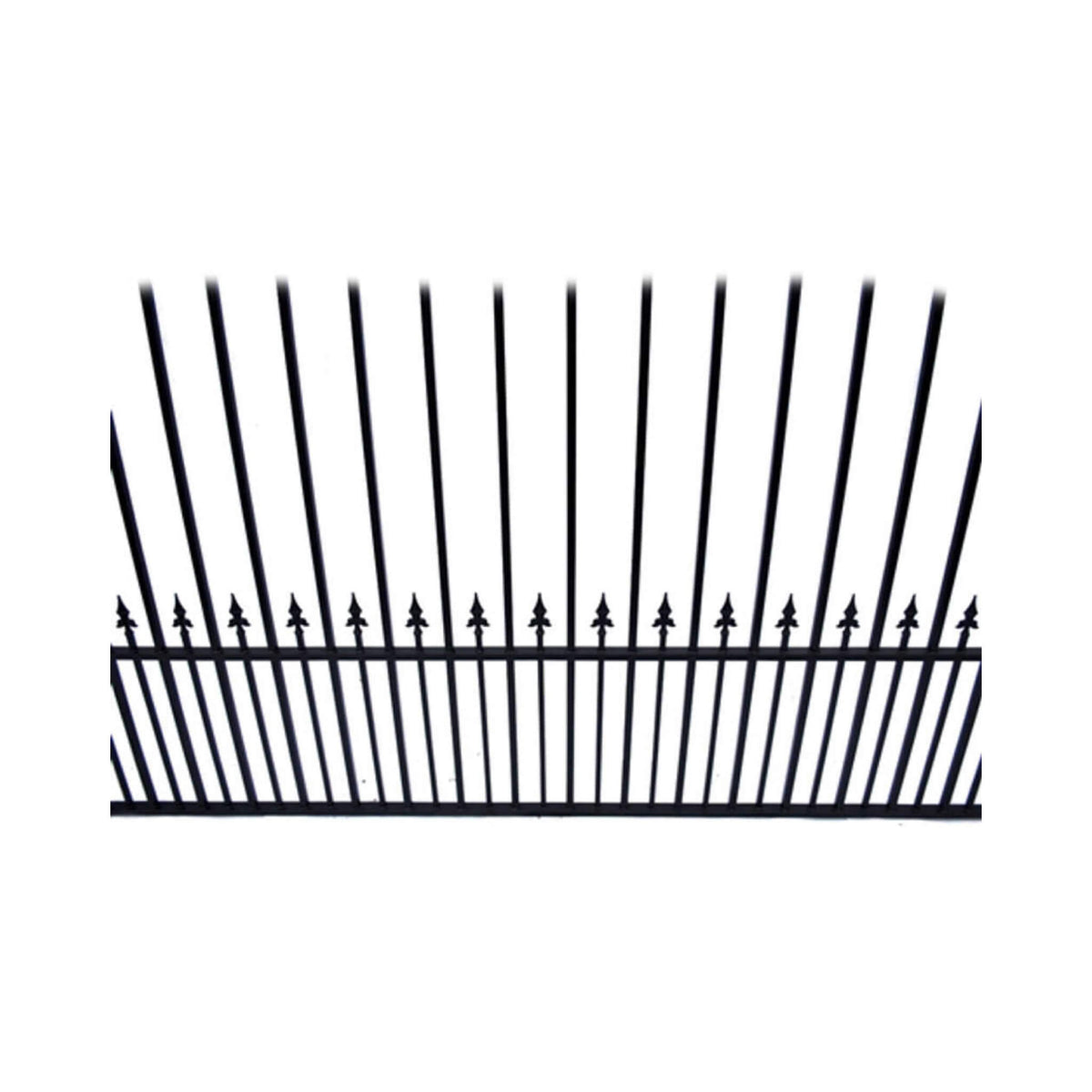 [12-18FT] Heavy-Duty Prague-Style Powder-Coated Galvanized Steel Dual Swing Driveway Gate (SAK48530)