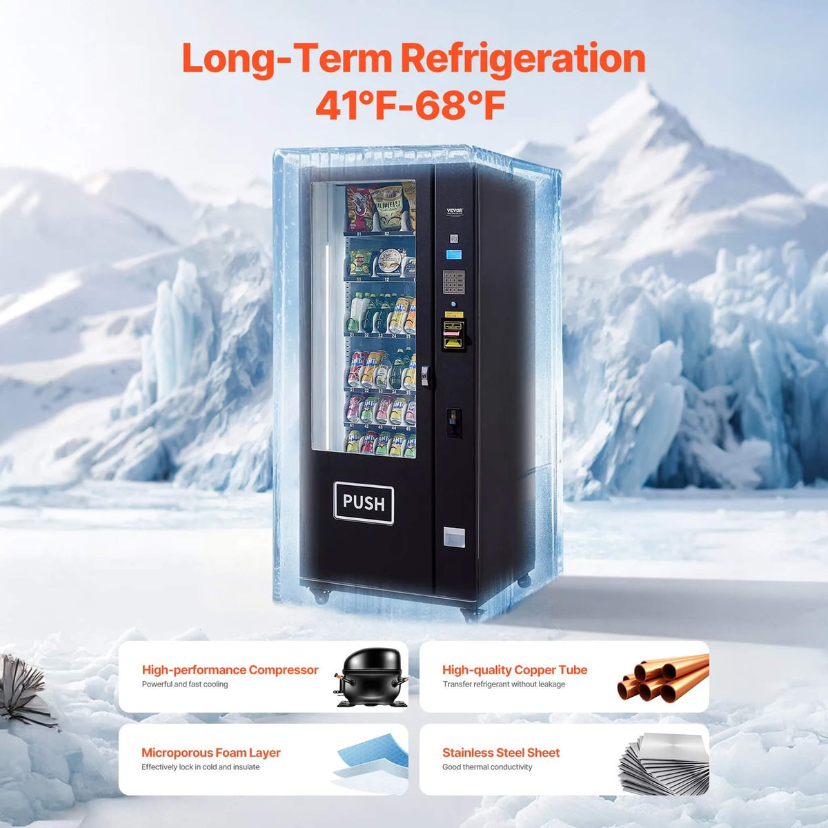 Premium 36-Slot Combo Vending Machine With ICT Bill And Coin Acceptor (SAK31832)