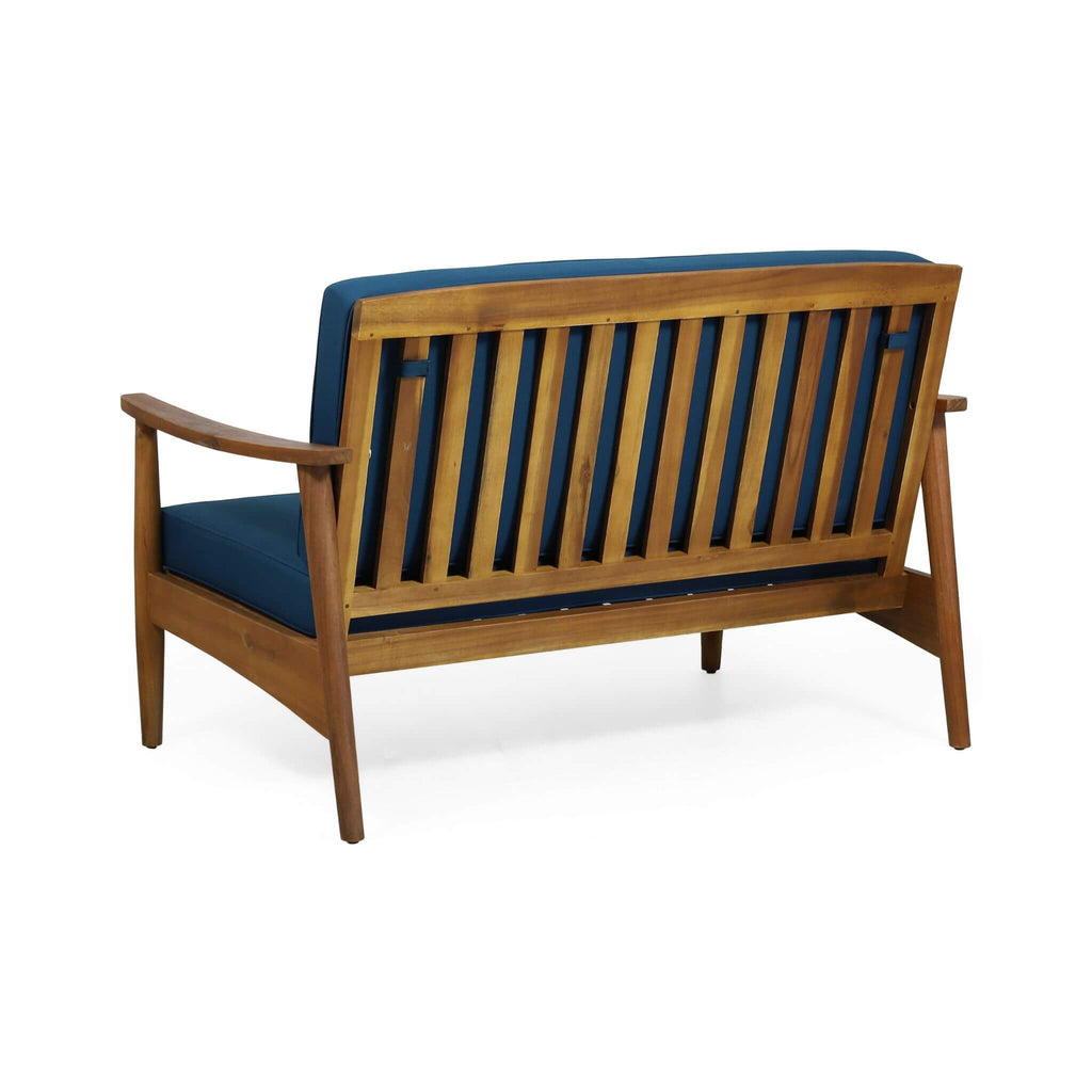 Alora Premium 4-Piece Wooden Outdoor Patio Conversation Seating Set With Cushions (SAK31469)