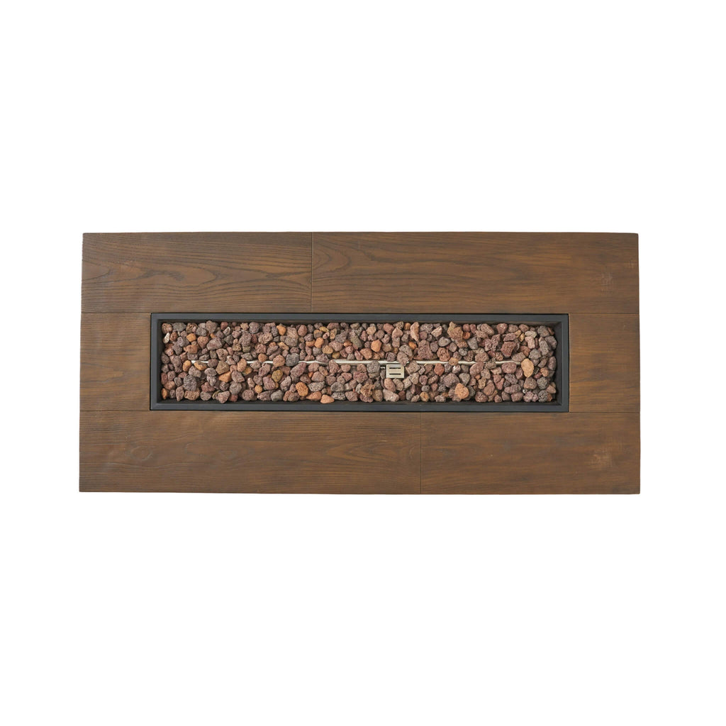 Alora Premium 56" Transitional Rectangular Outdoor Propane Gas Fire Pit Table, 50K BTU (SAK25790)