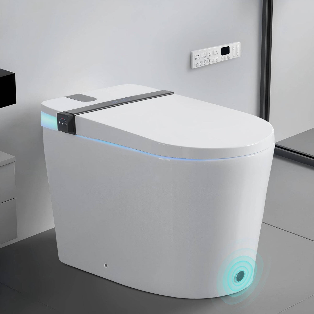 Nuvia Premium Smart Toilet With Bidet Seat LED Display & Night Light (SAK81465)