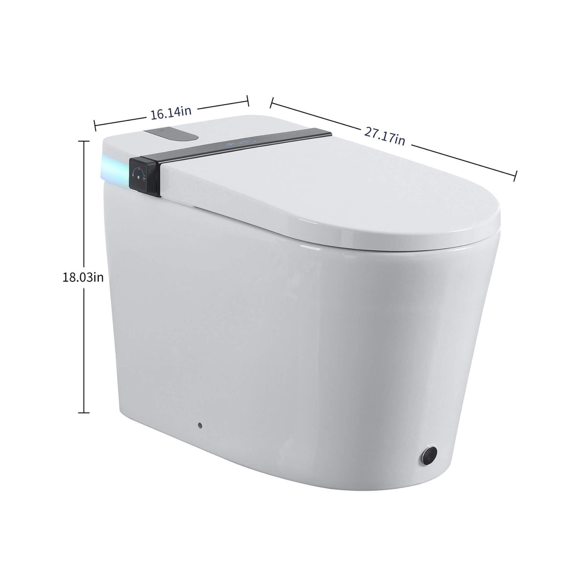 Nuvia Premium Smart Toilet With Bidet Seat LED Display & Night Light (SAK81465)
