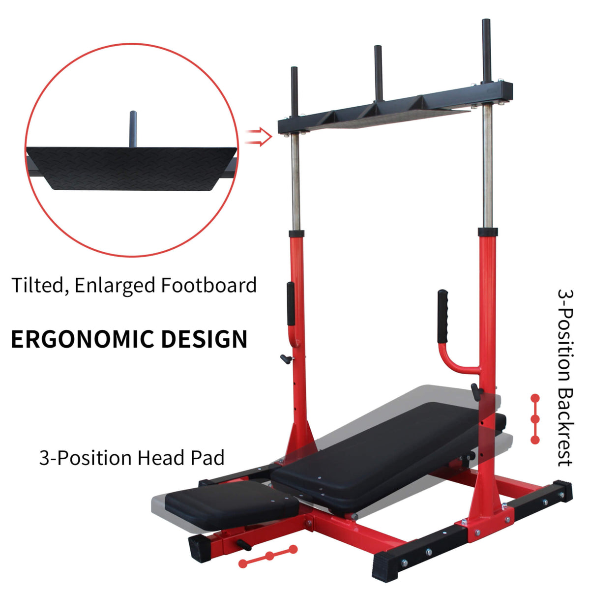 Rovix Premium Vertical Leg Press Machine With Adjustable Back And Head Rests For Home Gyms, 660LBS (SAK34819)
