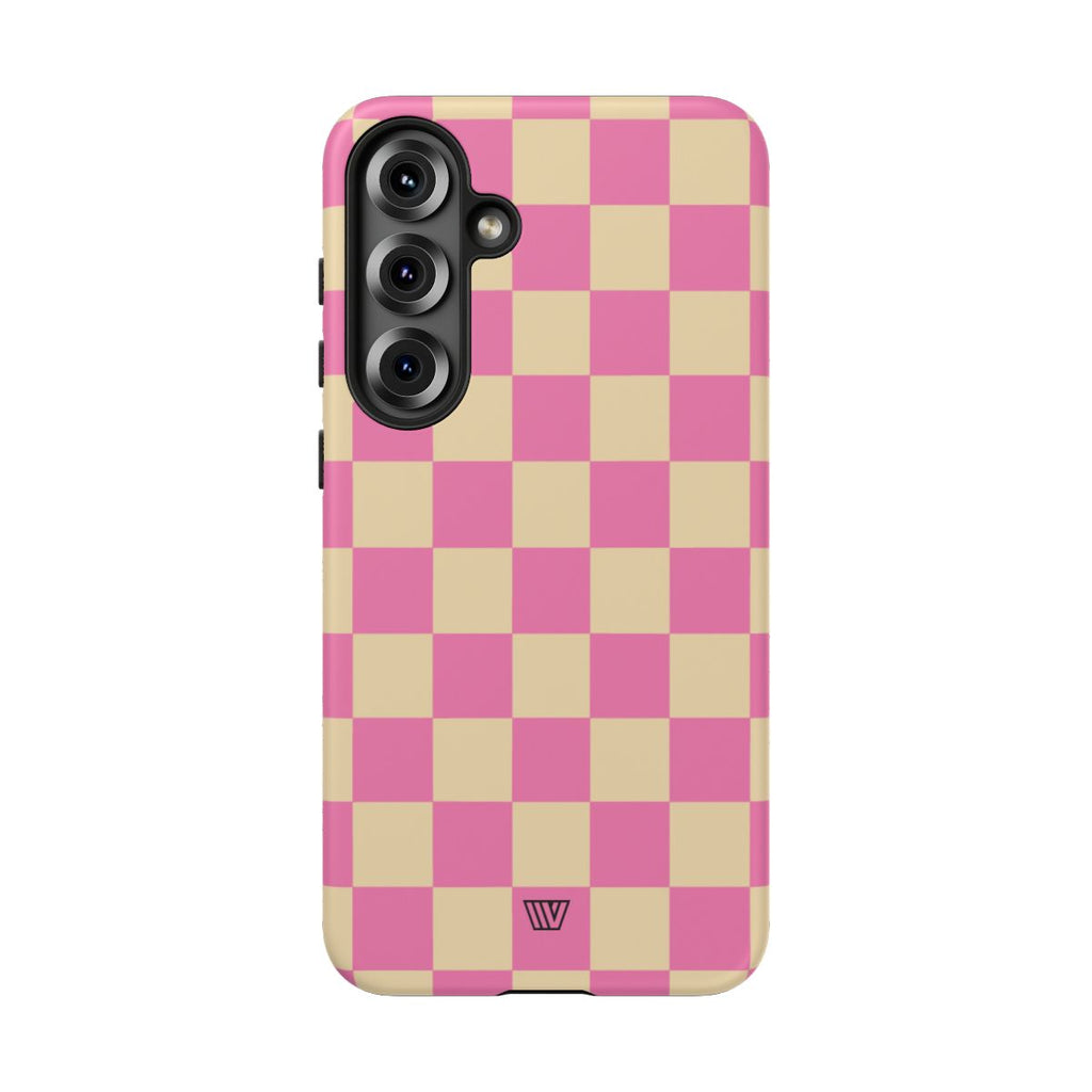 PINK TAN CHECKERBOARD | Tough Phone Case