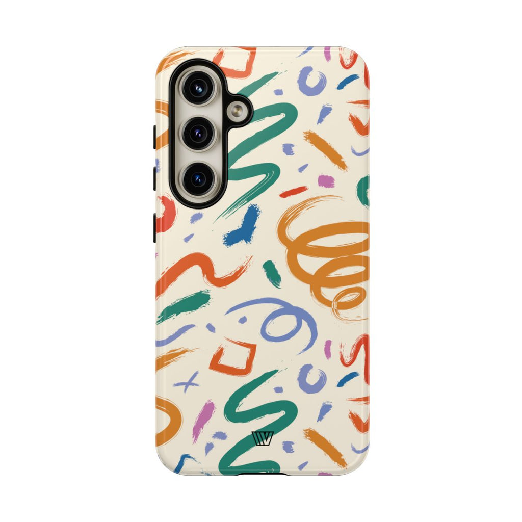 DOODLE BRUSH STROKES | Tough Phone Case