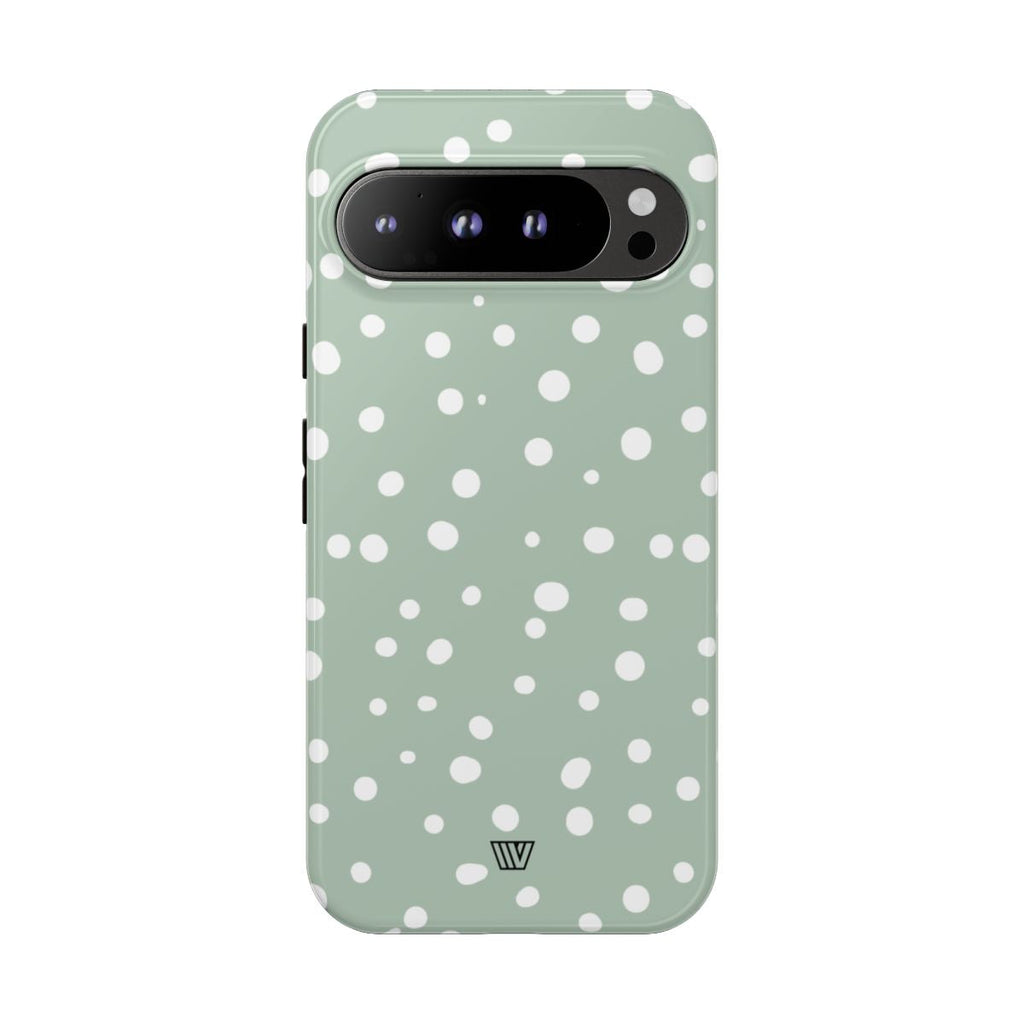 PASTEL GREEN DOTS | Tough Phone Case