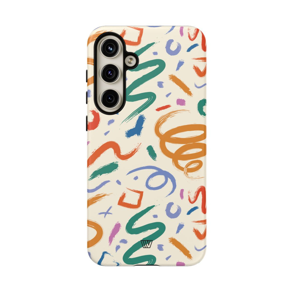 DOODLE BRUSH STROKES | Tough Phone Case