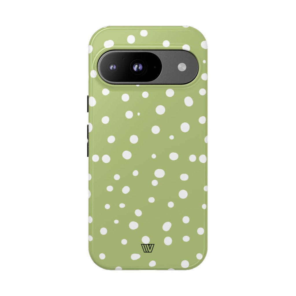 PALE OLIVE DOTS | Tough Phone Case