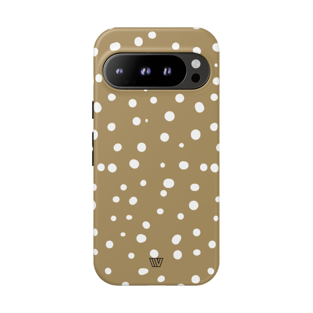 DARK BEIGE DOTS | Tough Phone Case