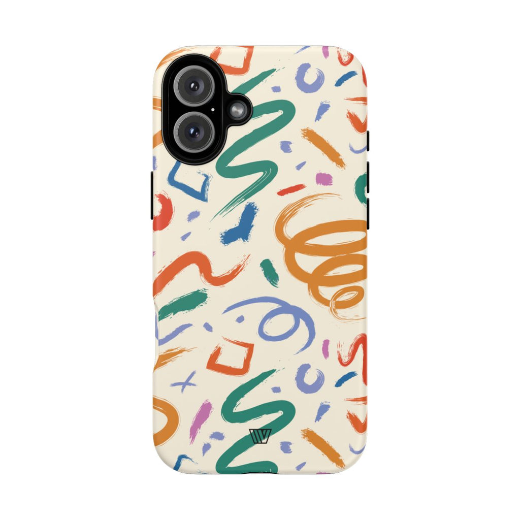 DOODLE BRUSH STROKES | Tough Phone Case
