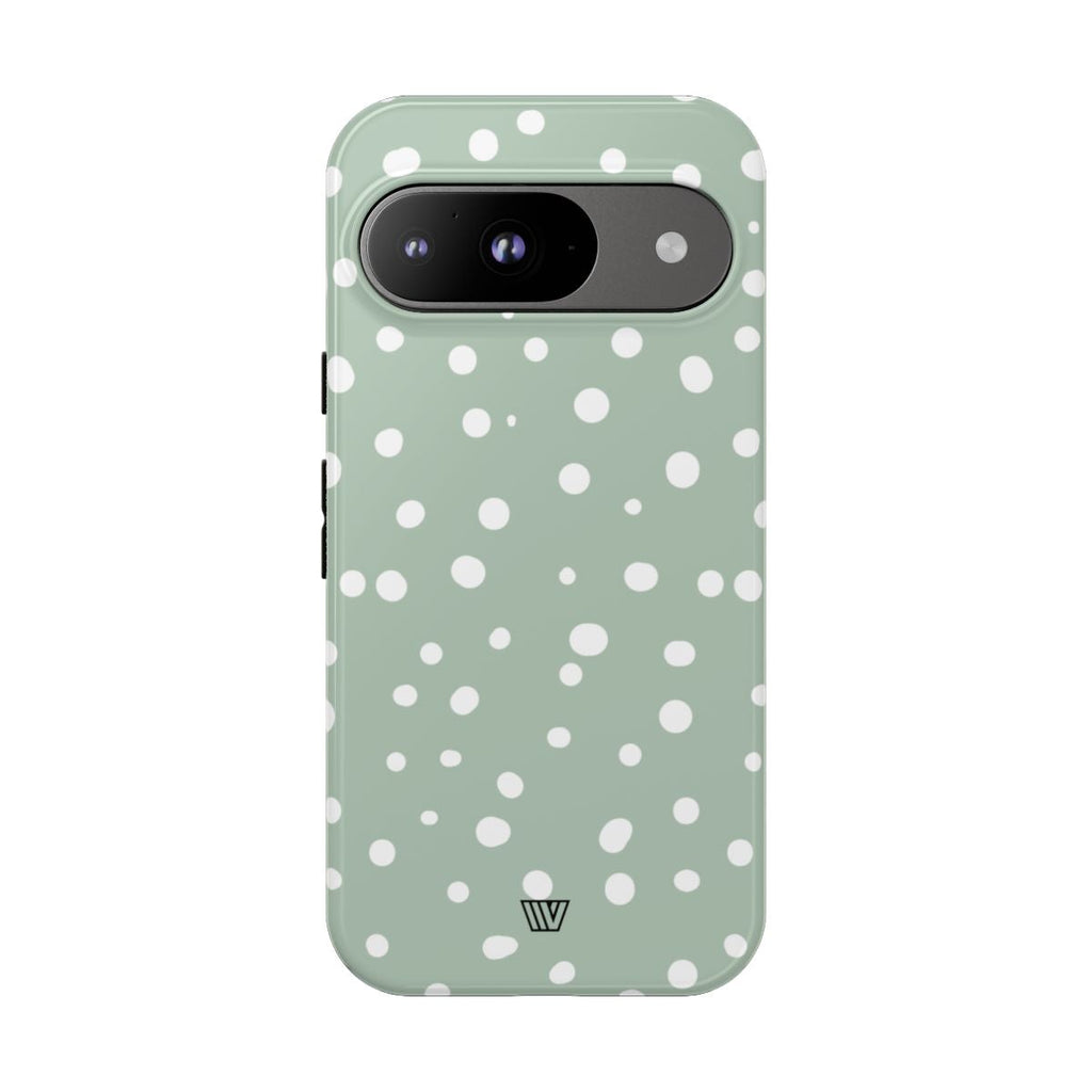 PASTEL GREEN DOTS | Tough Phone Case
