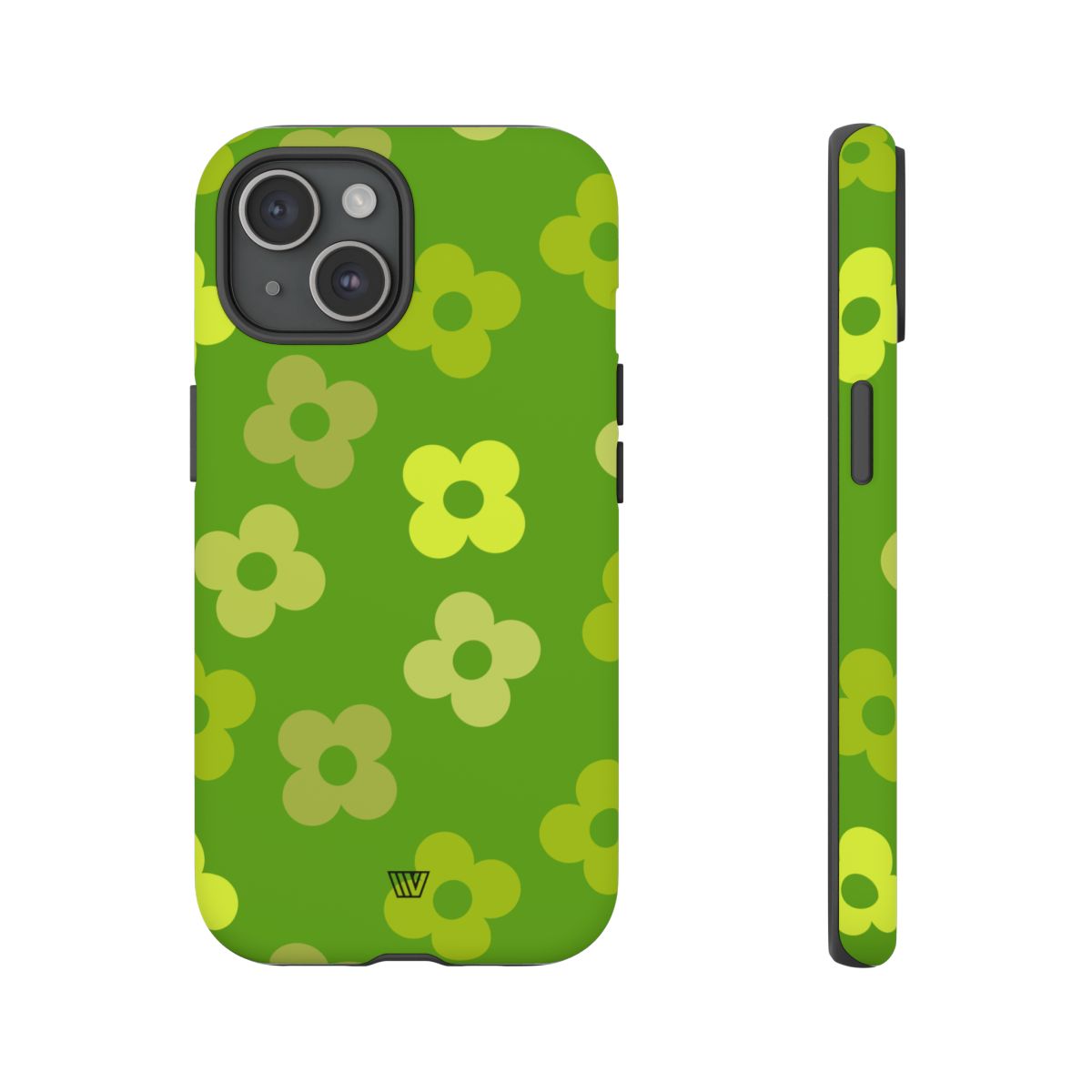 GREEN RETRO FLOWERS | Tough Phone Case