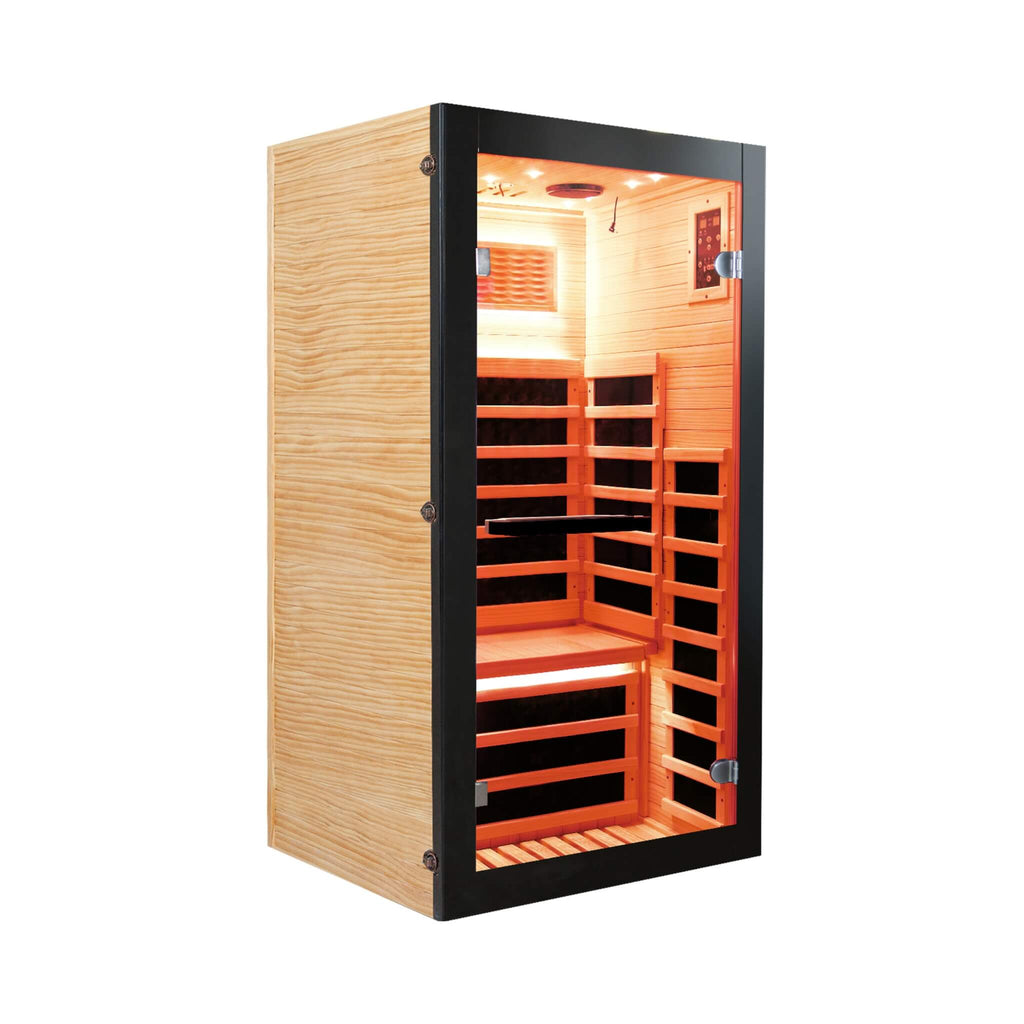 Thermora Solara Single-Person Chilean Pine Infrared Sauna Cabin (SAK57926)