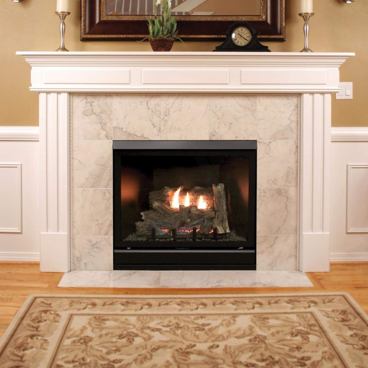 White Mountain Hearth (Empire) Tahoe Clean Face Direct Vent Deluxe Fireplace With Millivolt Control And On/Off Switch [DVCD32FP30N/P] (SAK72051)